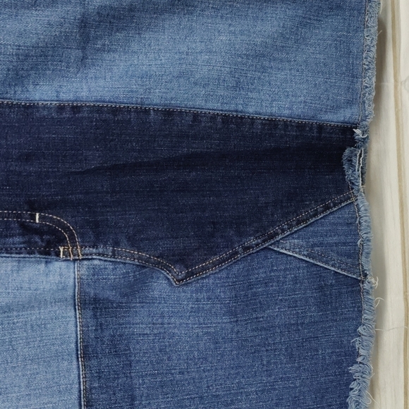 ARIZONA Jean Co Patch Work Denim Mini Skirt Size 3 - Picture 5 of 9